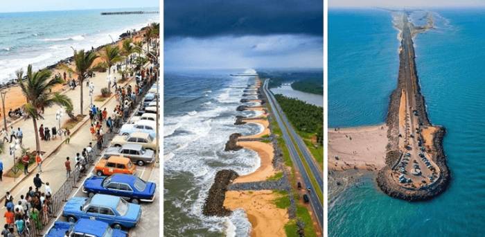 Scenic beach roads, Kerala coastal highway & Pamban Bridge linking Rameswaram to mainland – Be The Surfer